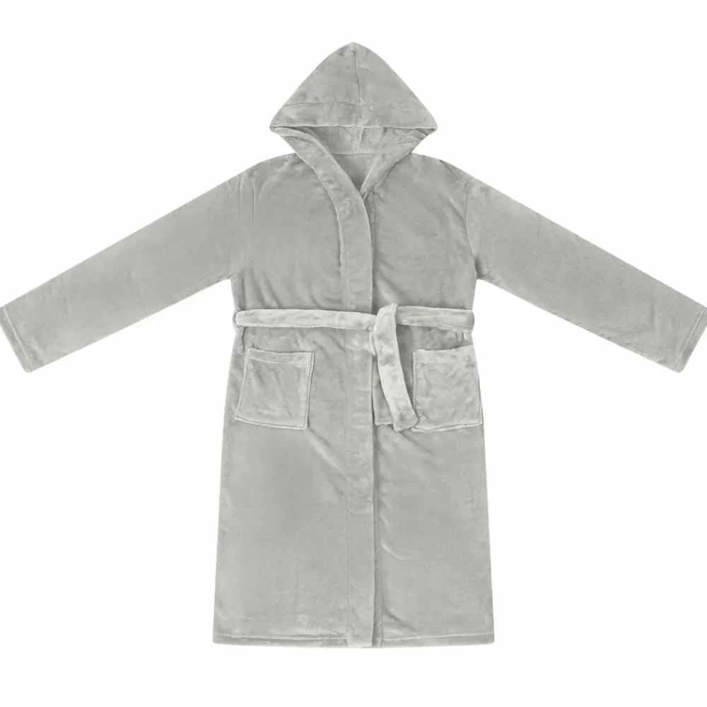 vidaXL Ropa Y Accesorios-Bata con Capucha s Franela