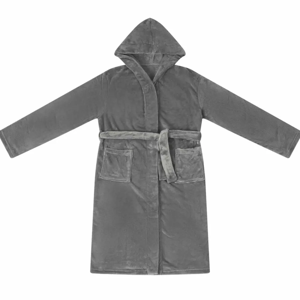 vidaXL Ropa Y Accesorios-Bata con Capucha s Franela