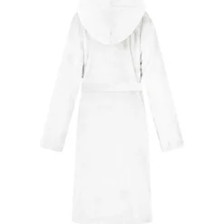vidaXL Bata con Capucha s Franela White