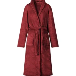 vidaXL Bata sin capucha s Franela Rojo burdeos Sale