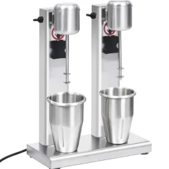 vidaXL Batidora de batidos con doble vaso de acero inoxidable 2 L Hot
