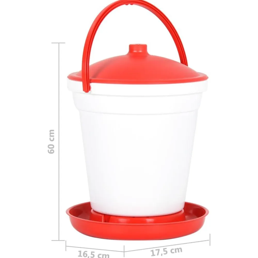 vidaXL Agricultura-Bebedero automático para aves 18 L