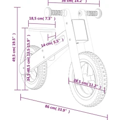vidaXL Juguetes-Bicicleta de equilibrio para niños estampado