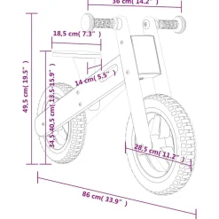 vidaXL Juguetes-Bicicleta de equilibrio para niños estampado