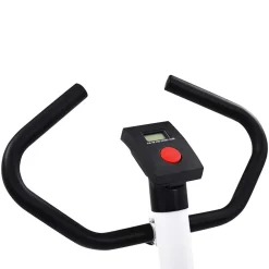 vidaXL Bicicleta estática con resistencia de cinta Blanco Hot
