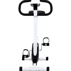 vidaXL Fitness Y Musculación-Bicicleta estática con resistencia de cinta negra