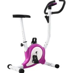 vidaXL Bicicleta estática con resistencia de cinta morada Morado Outlet