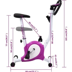 vidaXL Bicicleta estática con resistencia de cinta morada Morado Outlet