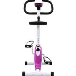 vidaXL Bicicleta estática con resistencia de cinta morada Morado Outlet