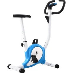 vidaXL Bicicleta estática con resistencia de cinta Azul Hot