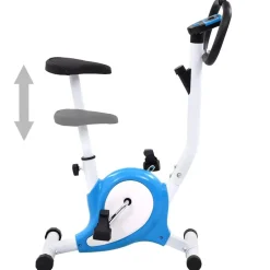vidaXL Bicicleta estática con resistencia de cinta Azul Hot