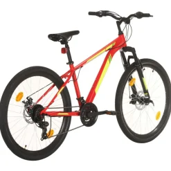 vidaXL Bicicleta montaña 21 velocidades 27,5 pulgadas rueda 38 cm Rojo Hot