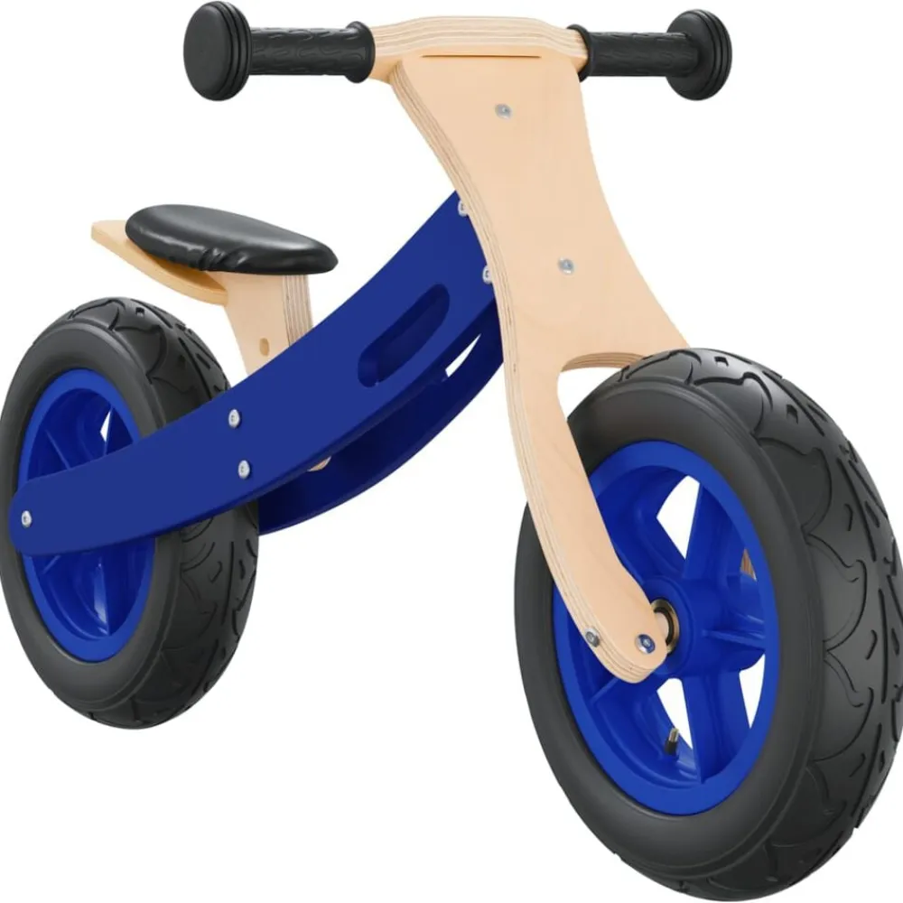 vidaXL Bicicleta sin pedales para niños con neumáticos de aire Azul Best