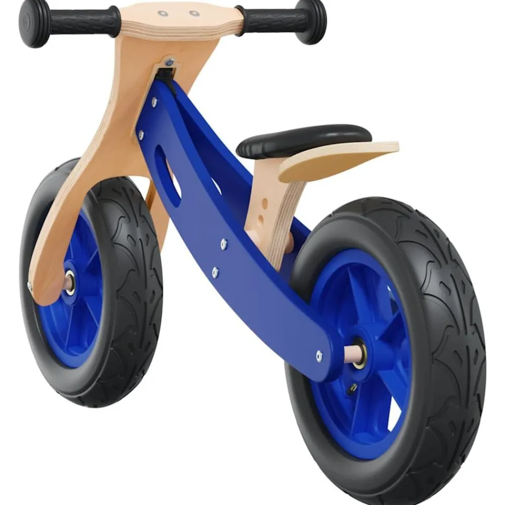 vidaXL Bicicleta sin pedales para niños con neumáticos de aire Azul Best