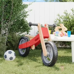 vidaXL Bicicleta sin pedales para niños Rojo New