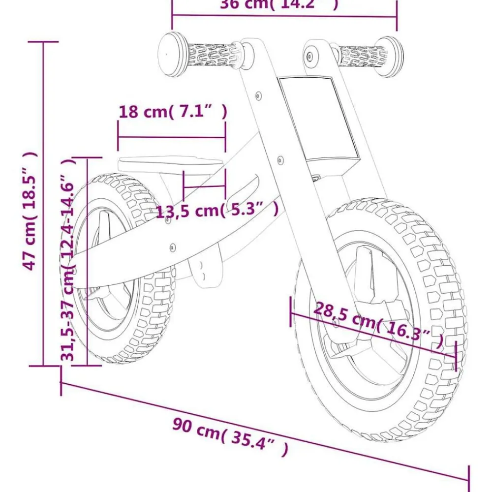 vidaXL Bicicleta sin pedales para niños Rojo New