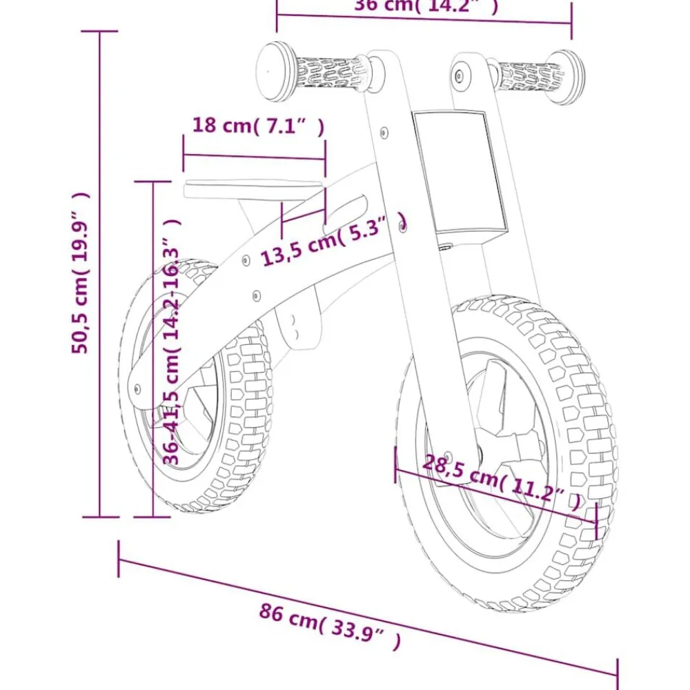 vidaXL Bicicleta sin pedales para niños Rojo New