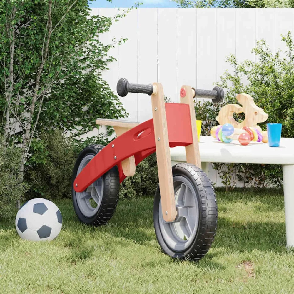 vidaXL Bicicleta sin pedales para niños Rojo New
