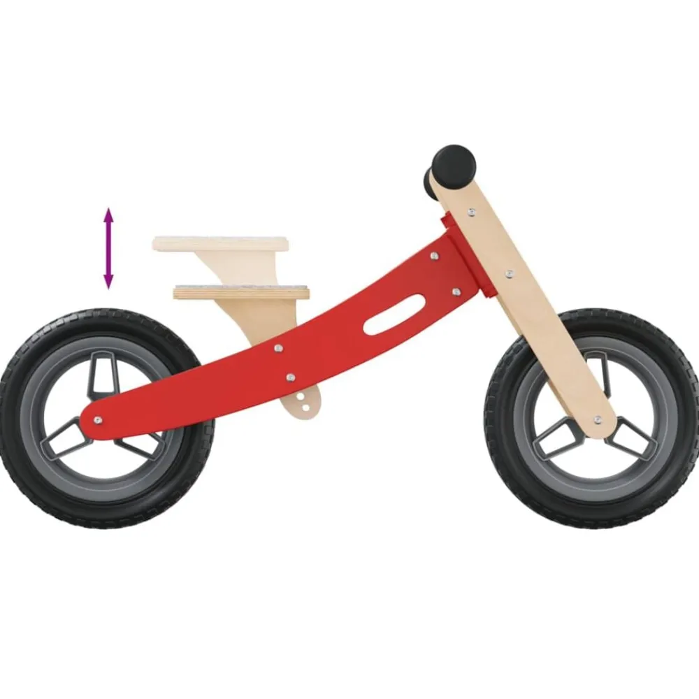 vidaXL Bicicleta sin pedales para niños Rojo New