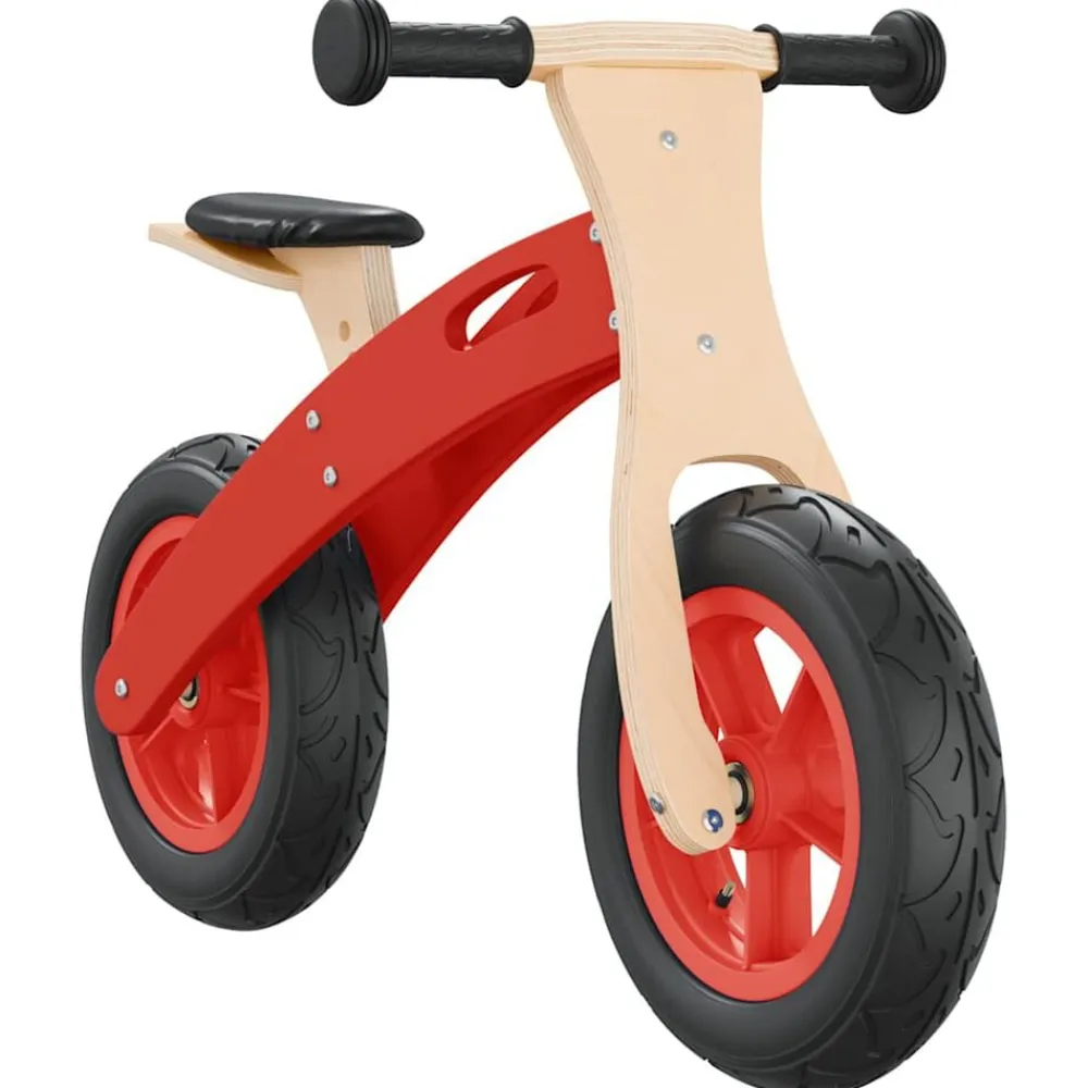 vidaXL Bicicleta sin pedales para niños con neumáticos de aire Rojo Sale