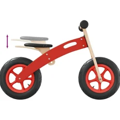 vidaXL Bicicleta sin pedales para niños con neumáticos de aire Rojo Sale