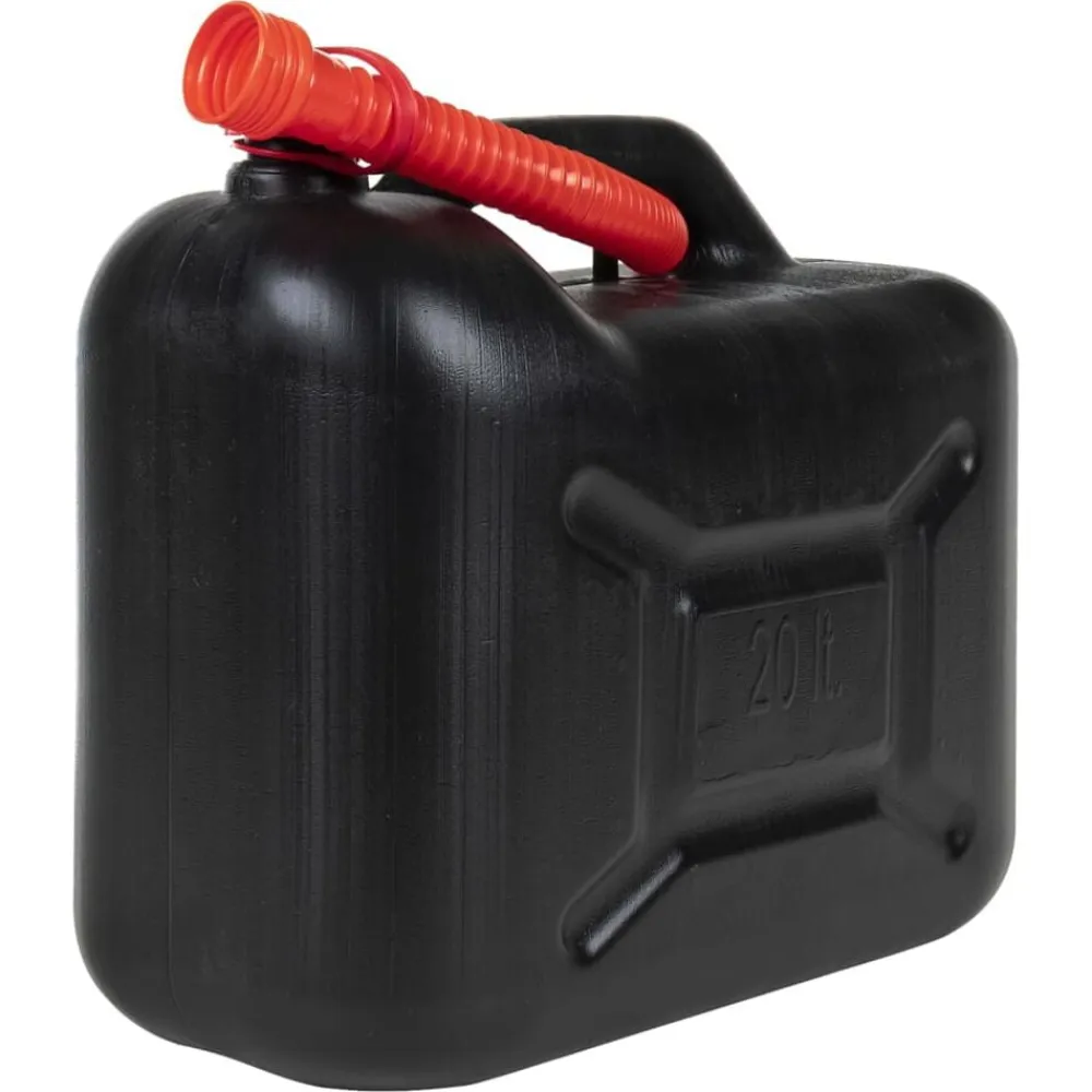 vidaXL Piezas Y Accesorios Para Vehículos-Bidón de combustible boquilla flexible 3 ud plástico negro 20 l