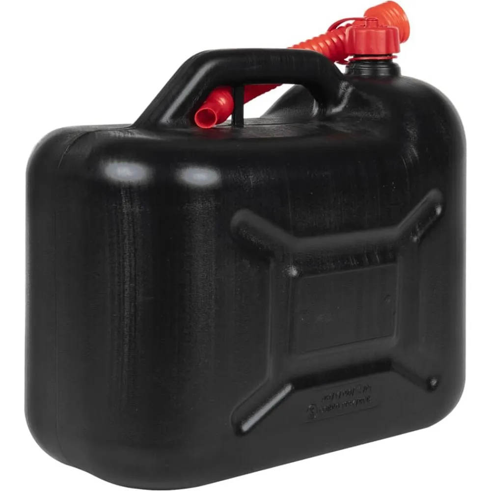 vidaXL Piezas Y Accesorios Para Vehículos-Bidón de combustible boquilla flexible 3 ud plástico negro 20 l