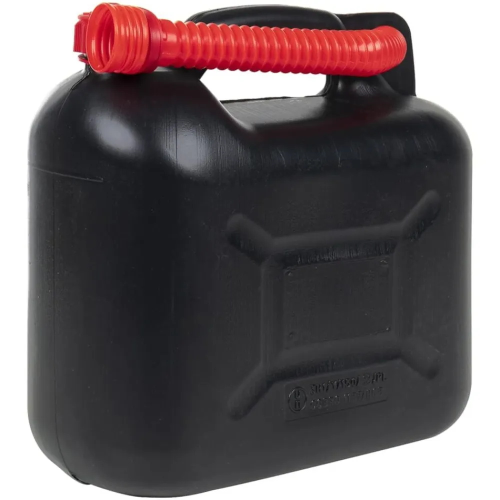 vidaXL Piezas Y Accesorios Para Vehículos-Bidón de combustible boquilla flexible 3 ud plástico negro 10 l