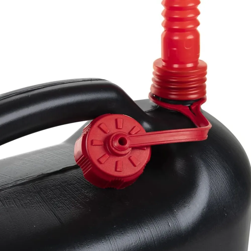 vidaXL Piezas Y Accesorios Para Vehículos-Bidón de combustible boquilla flexible 3 ud plástico negro 10 l