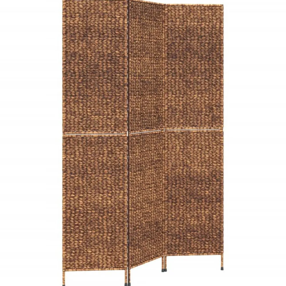 vidaXL Biombo de 3 paneles jacinto de agua marrón 122x180 cm Best