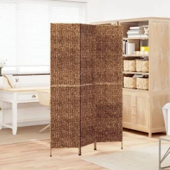 vidaXL Biombo de 3 paneles jacinto de agua marrón 122x180 cm Best