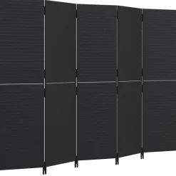 vidaXL Divisores De Ambientes-Biombo de 5 paneles ratán sintético