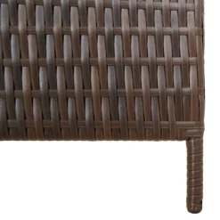 vidaXL Biombo de 4 paneles ratán sintético marrón Marr&oacute;n Clearance