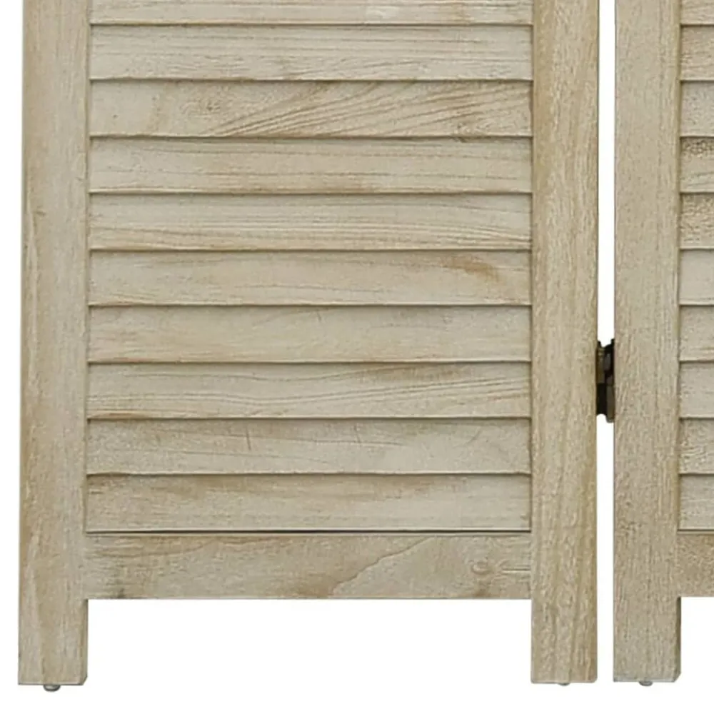 vidaXL Biombo de 4 paneles de madera maciza de paulownia 140x165 cm Discount