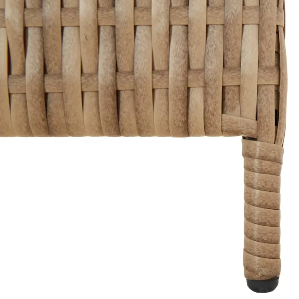 vidaXL Biombo de 5 paneles ratán sintético Beige Sale