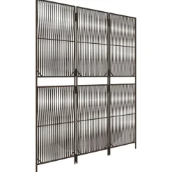 vidaXL Biombo de 3 paneles ratán sintético marrón Marr&oacute;n