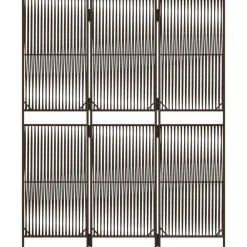 vidaXL Biombo de 3 paneles ratán sintético marrón Marr&oacute;n