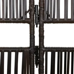 vidaXL Biombo de 3 paneles ratán sintético marrón Marr&oacute;n