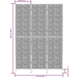 vidaXL Biombo de 3 paneles jacinto de agua 122x180 cm Discount