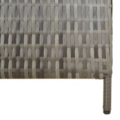 vidaXL Biombo de 5 paneles ratán sintético Gris Discount