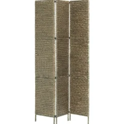 vidaXL Biombo divisor 3 paneles jacinto de agua marrón 116x160 cm Marr&oacute;n Hot
