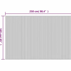vidaXL Divisores De Ambientes-Biombo divisor bambú marrón oscuro ancho 250 cm alto 165 cm