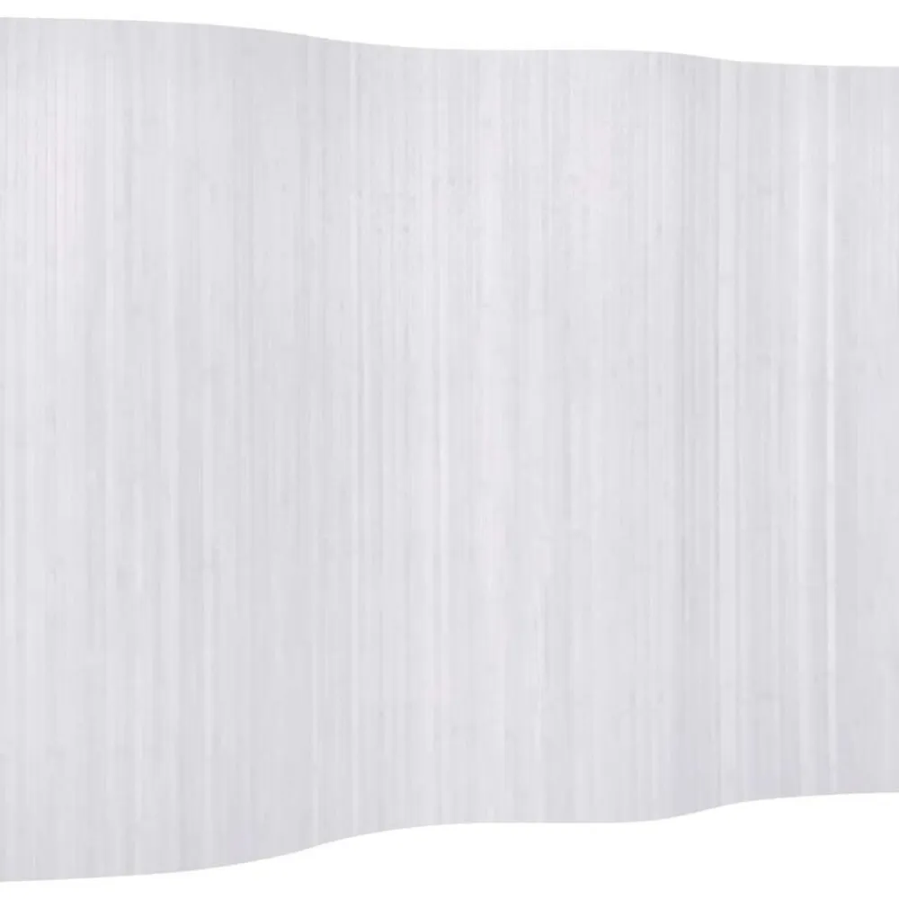 vidaXL Biombo divisor bambú ancho 250 cm alto 165 cm Blanco New