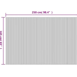vidaXL Biombo divisor bambú ancho 250 cm alto 165 cm Blanco New