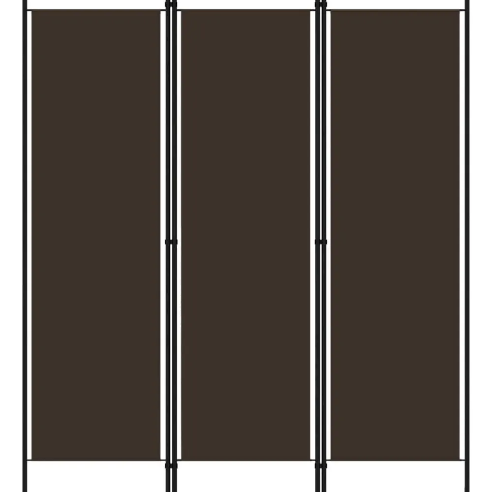 vidaXL Divisores De Ambientes-Biombo divisor de 3 paneles marrón 150x180 cm