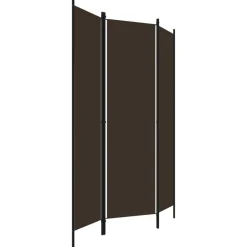 vidaXL Divisores De Ambientes-Biombo divisor de 3 paneles marrón 150x180 cm
