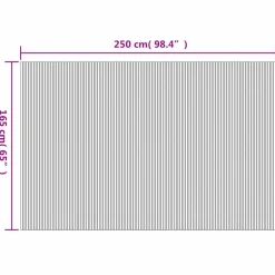vidaXL Biombo divisor de bambú marrón ancho 250 cm alto 165 cm Marr&oacute;n