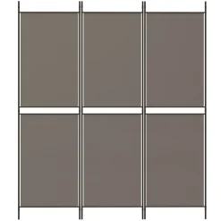 vidaXL Biombo divisor de 3 paneles de tela gris 150x180 cm Antracita Best