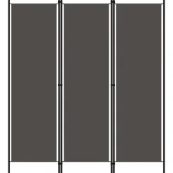 vidaXL Biombo divisor de 3 paneles gris 150x180 cm Antracita