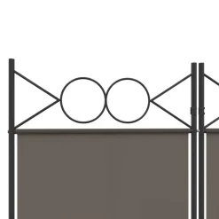 vidaXL Biombo divisor de 3 paneles de tela gris 120x200 cm Antracita